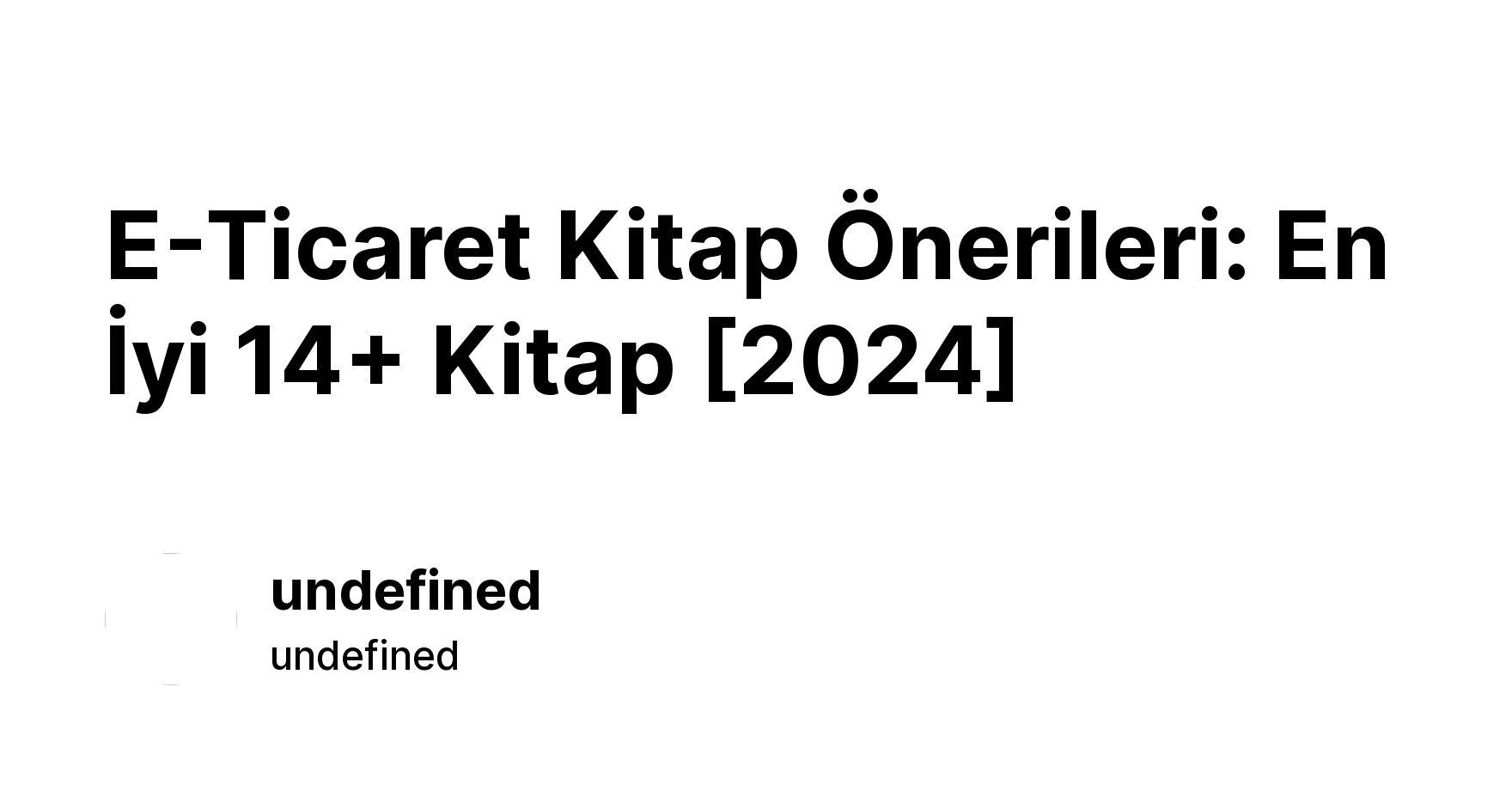 E-Ticaret Kitap Önerileri: En İyi 14+ Kitap [2024] - Ikas